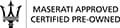 This Vehicle is Maserati OEM Certified